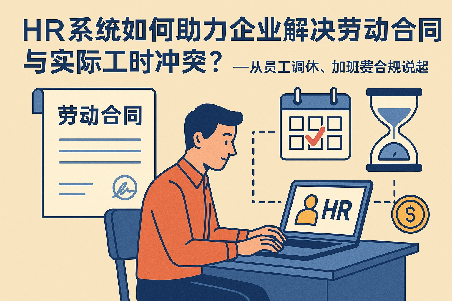 HR系统如何助力企业解决劳动合同与实际工时冲突？——从员工调休、加班费合规说起