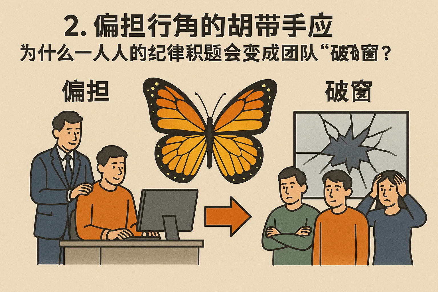 2. 偏袒行为的蝴蝶效应：为什么一个人的纪律问题会变成团队的“破窗”？