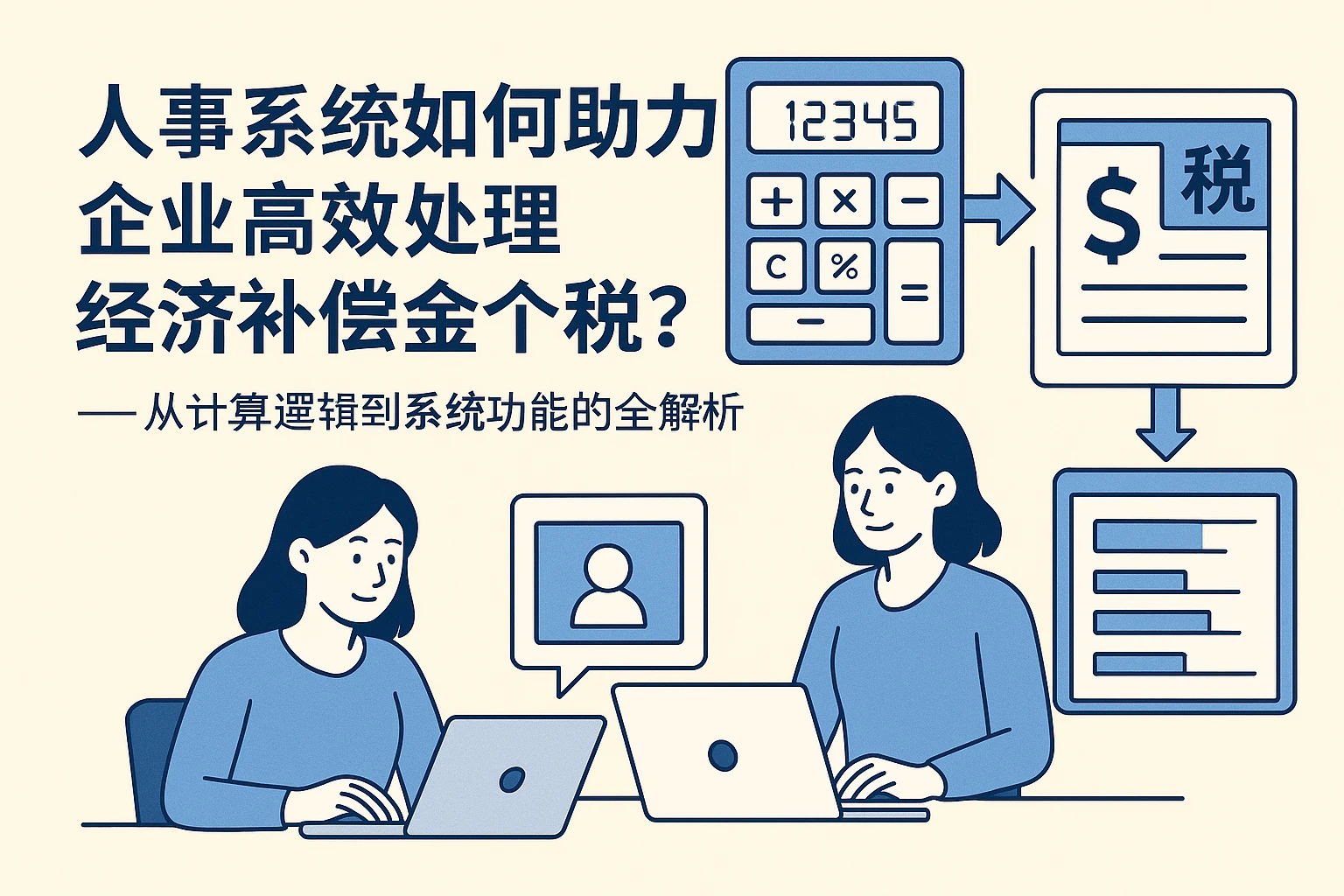 人事系统如何助力企业高效处理经济补偿金个税?——从计算逻辑到系统功能的全解析