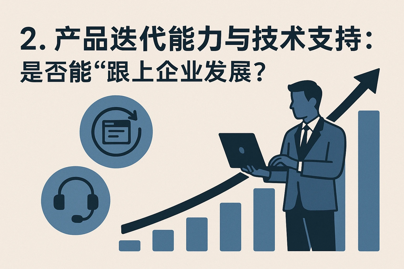 2. 产品迭代能力与技术支持：是否能“跟上企业发展”？