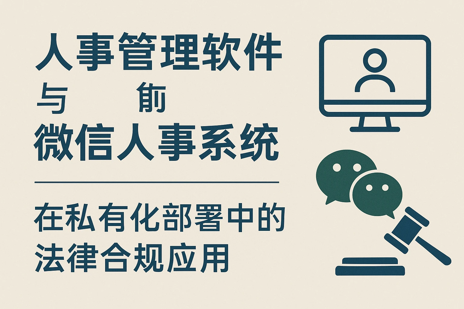 人事管理软件与微信人事系统在私有化部署中的法律合规应用