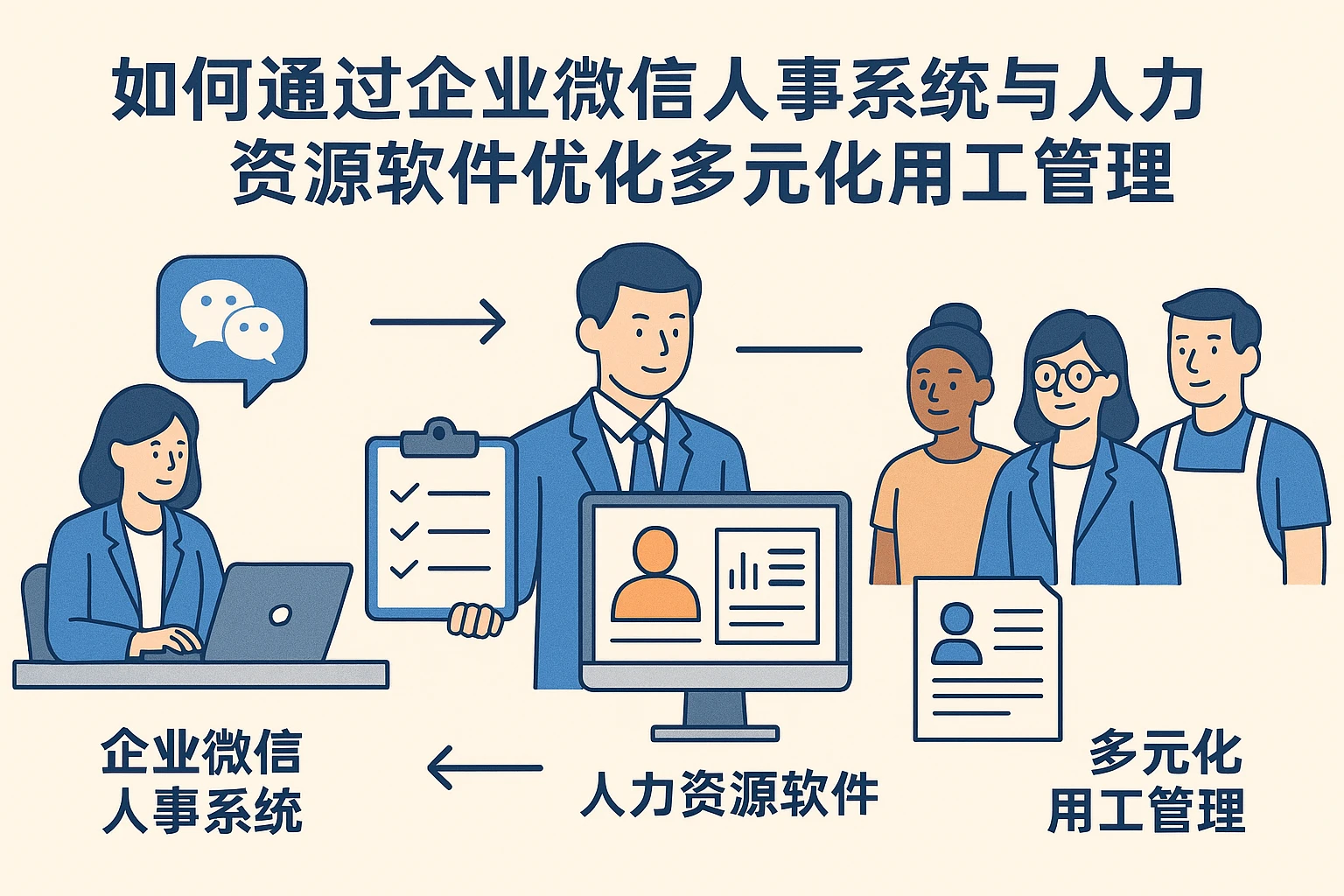 如何通过企业微信人事系统与人力资源软件优化多元化用工管理