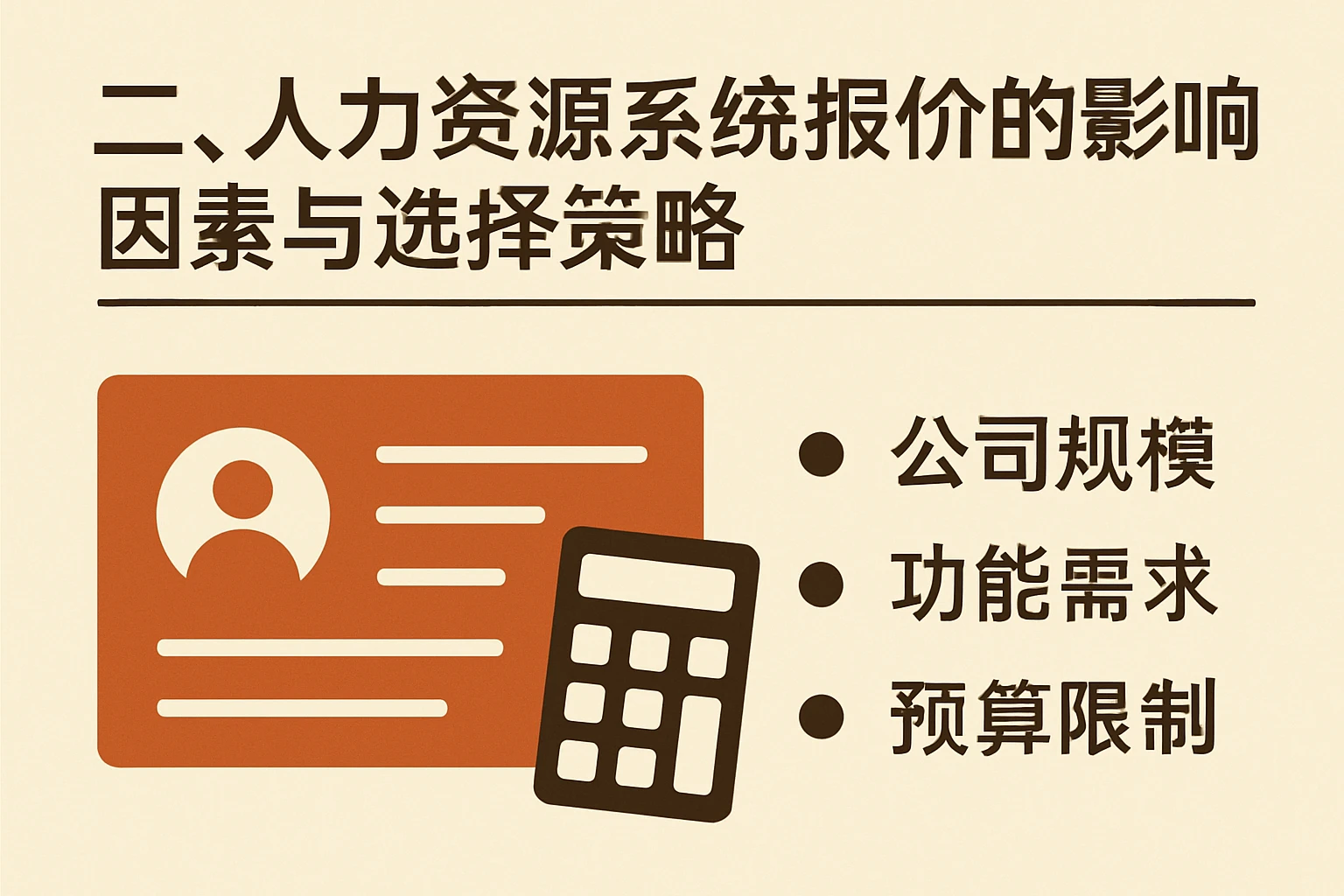 二、人力资源系统报价的影响因素与选择策略