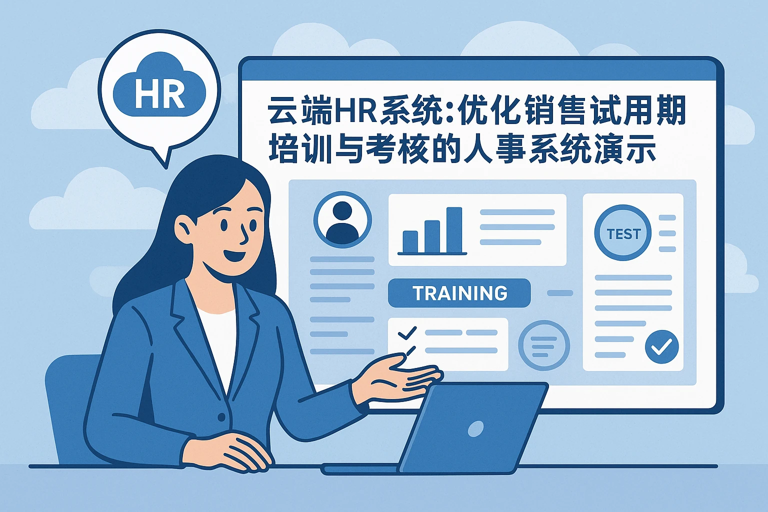 云端HR系统：优化销售试用期培训与考核的人事系统演示