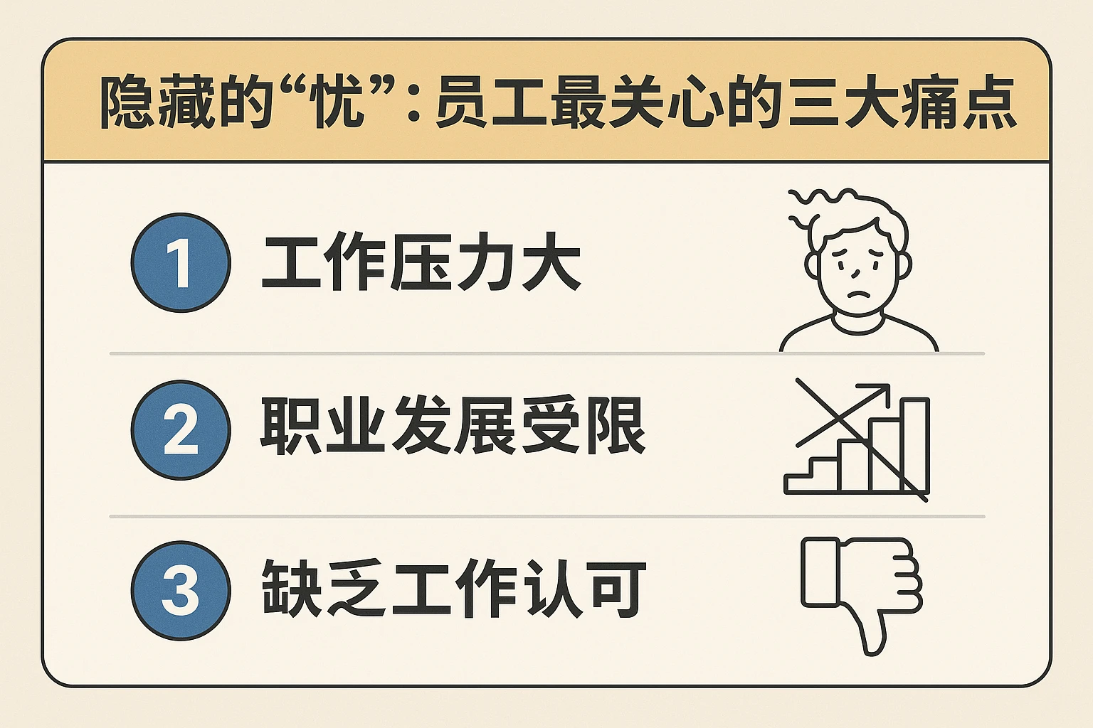 2. 隐藏的“忧”：员工最关心的三大痛点