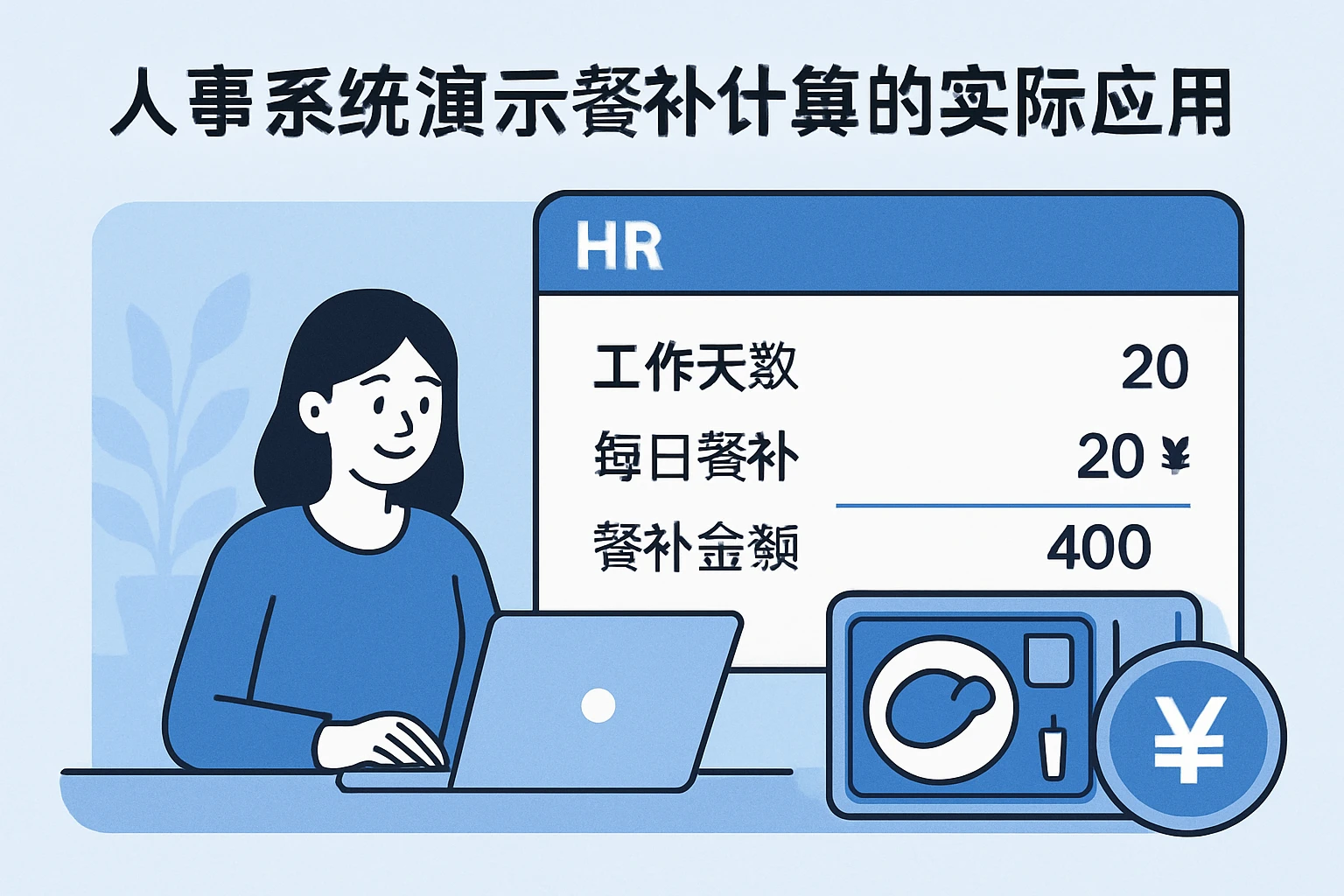 人事系统演示:餐补计算的实际应用