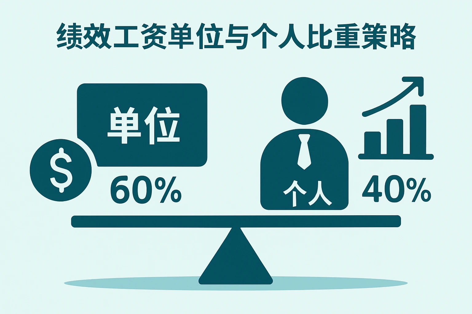 绩效工资单位与个人比重分配策略