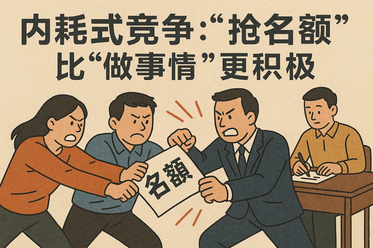2. 内耗式竞争：“抢名额”比“做事情”更积极