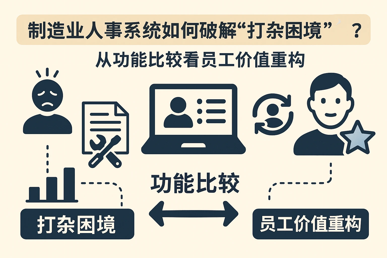 制造业人事系统如何破解“打杂困境”？从功能比较看员工价值重构
