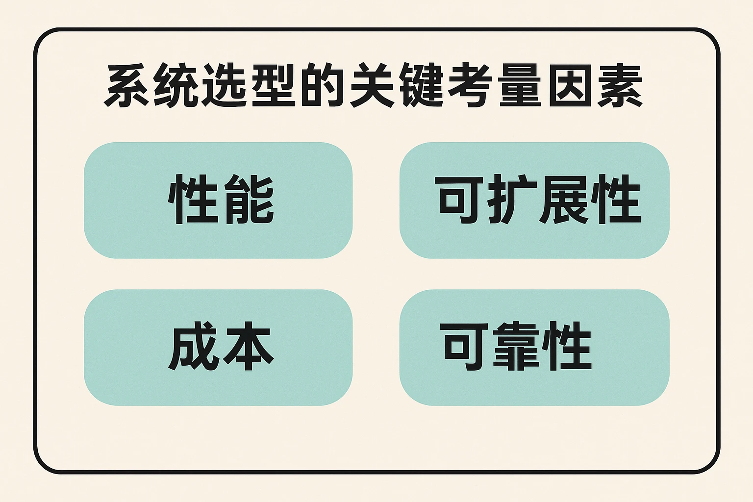 系统选型的关键考量因素