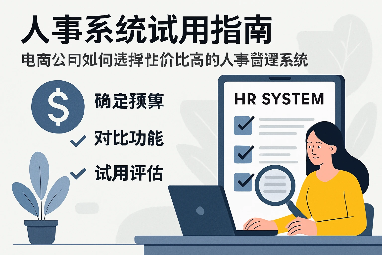 人事系统试用指南:电商公司如何选择性价比高的人事管理系统