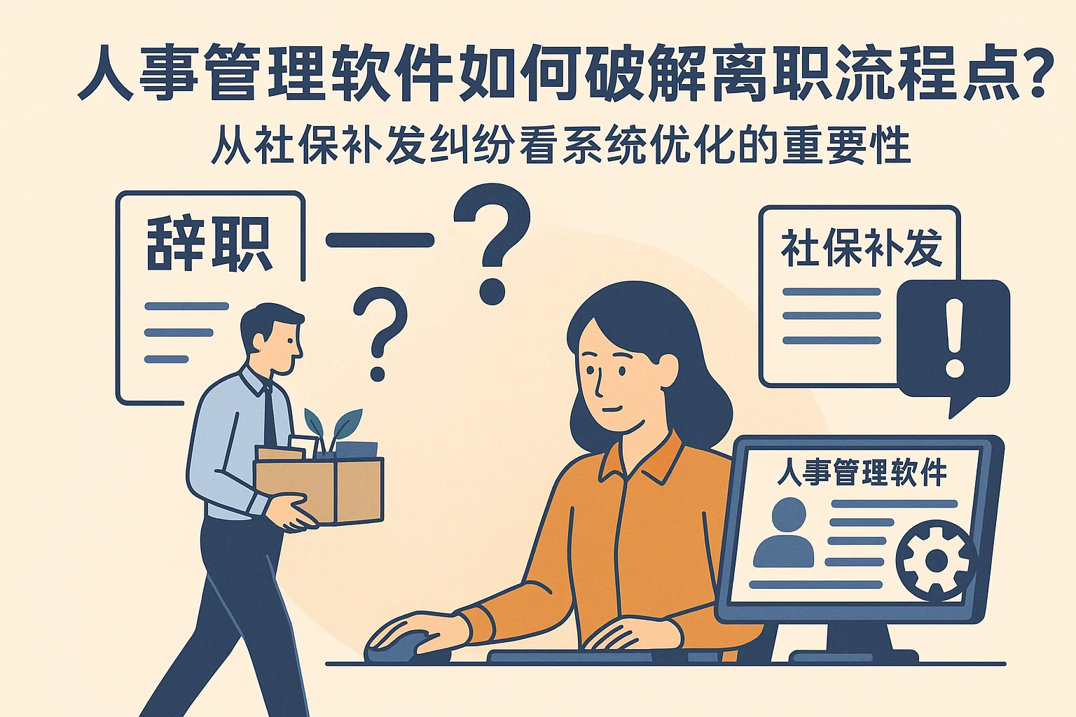 人事管理软件如何破解离职流程痛点？从社保补发纠纷看系统优化的重要性