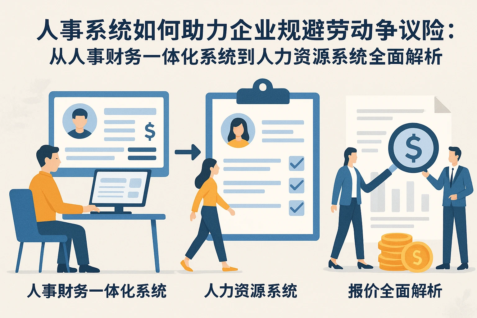 人事系统如何助力企业规避劳动争议风险：从人事财务一体化系统到人力资源系统报价全面解析