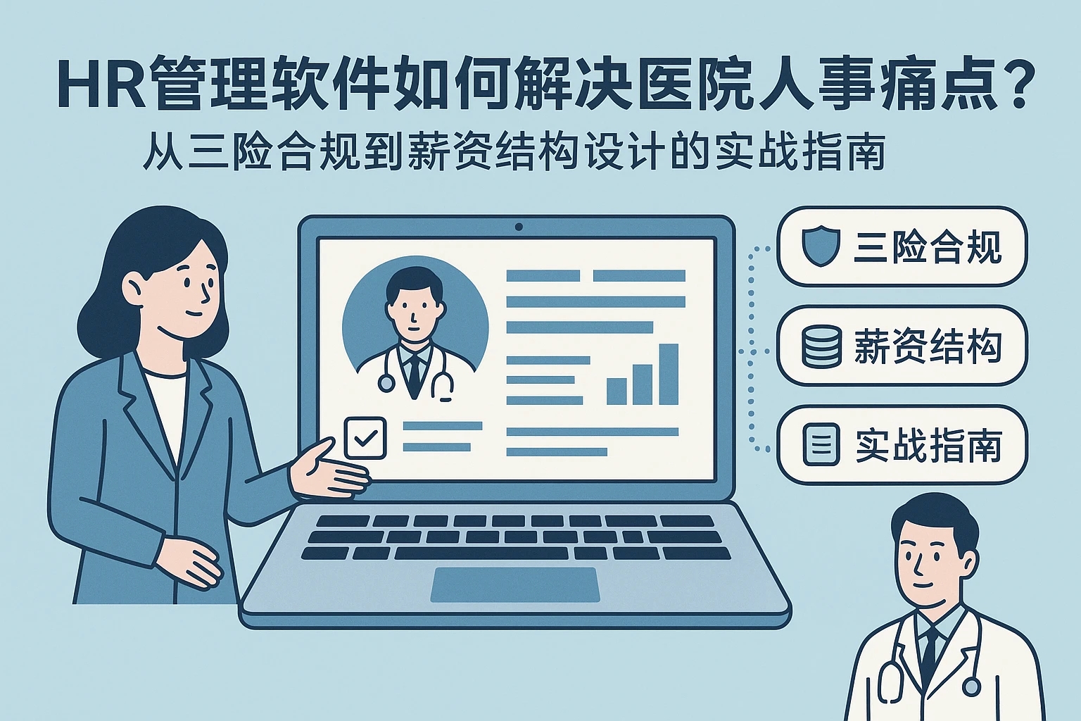 HR管理软件如何解决医院人事痛点？从三险合规到薪资结构设计的实战指南
