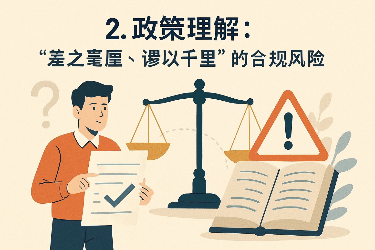 2. 政策理解:“差之毫厘,谬以千里”的合规风险