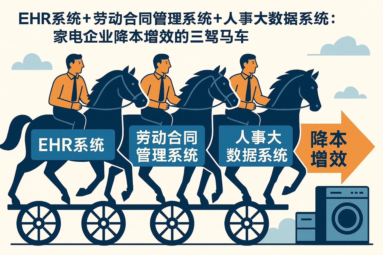 EHR系统+劳动合同管理系统+人事大数据系统：家电企业降本增效的三驾马车