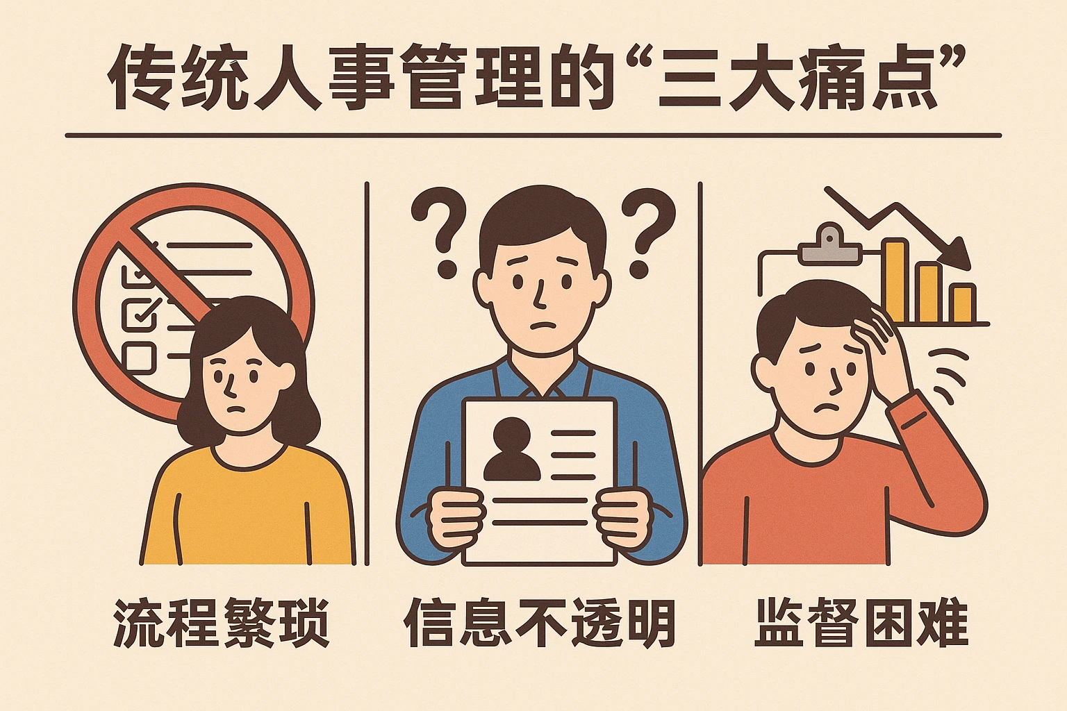 2. 传统人事管理的“三大痛点”