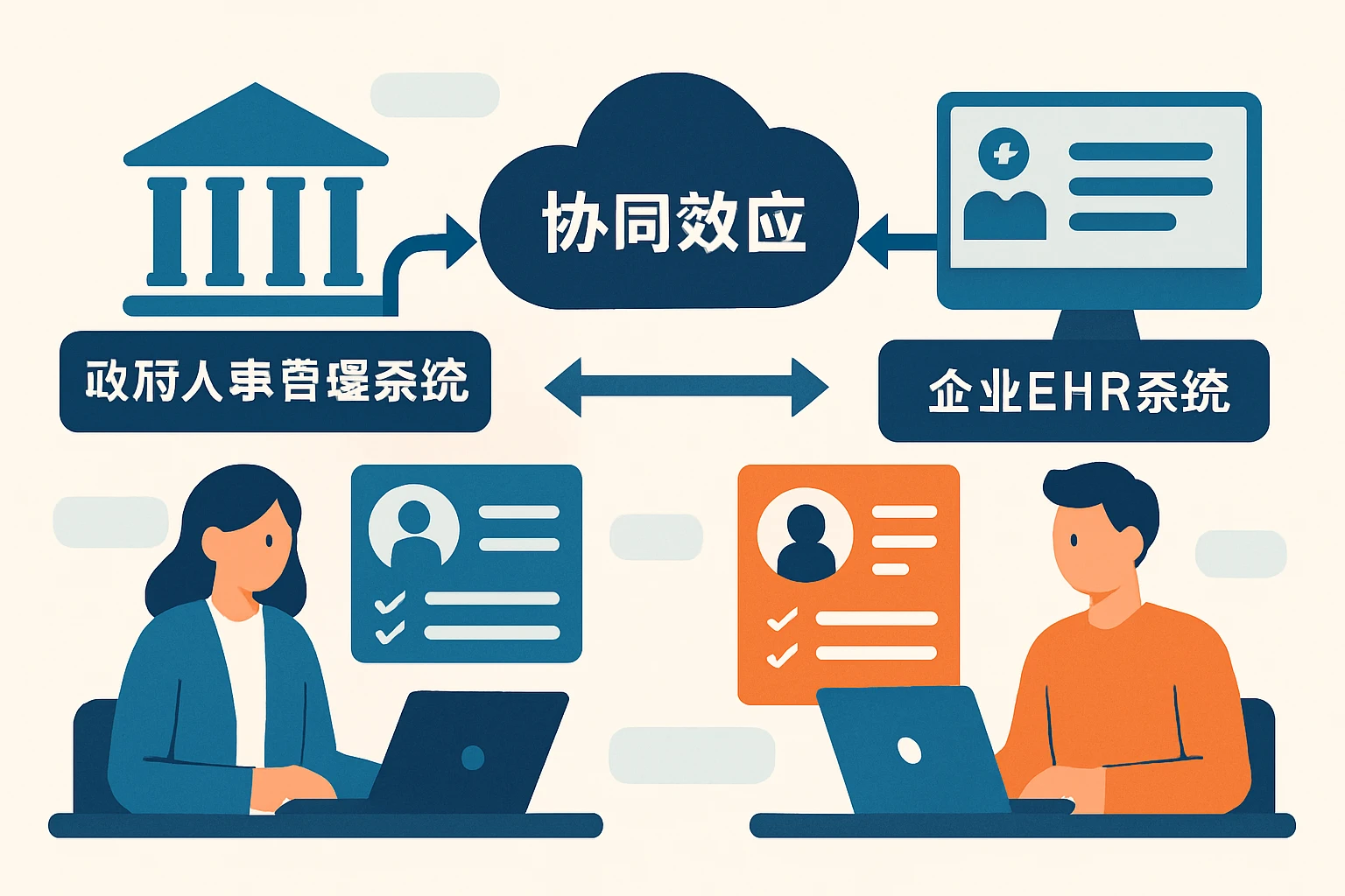 政府人事管理系统与企业EHR系统的协同效应