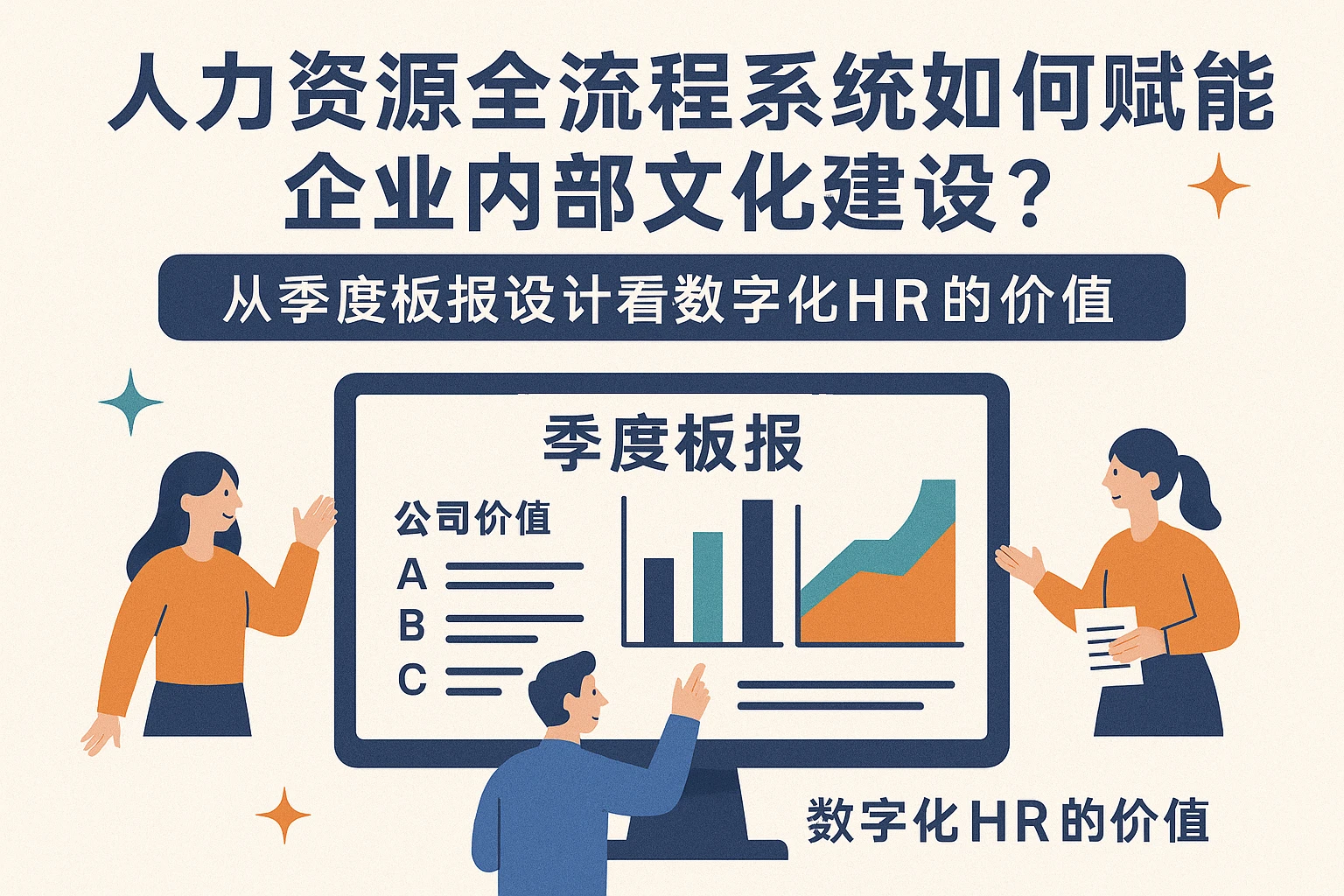 人力资源全流程系统如何赋能企业内部文化建设？从季度板报设计看数字化HR的价值