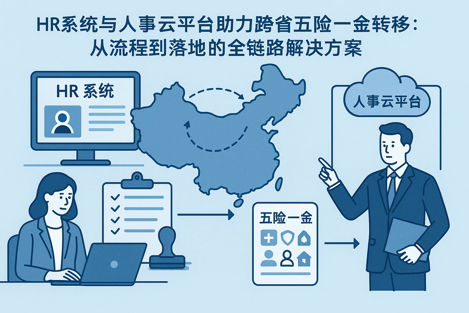 HR系统与人事云平台助力跨省五险一金转移:从流程到落地的全链路解决方案