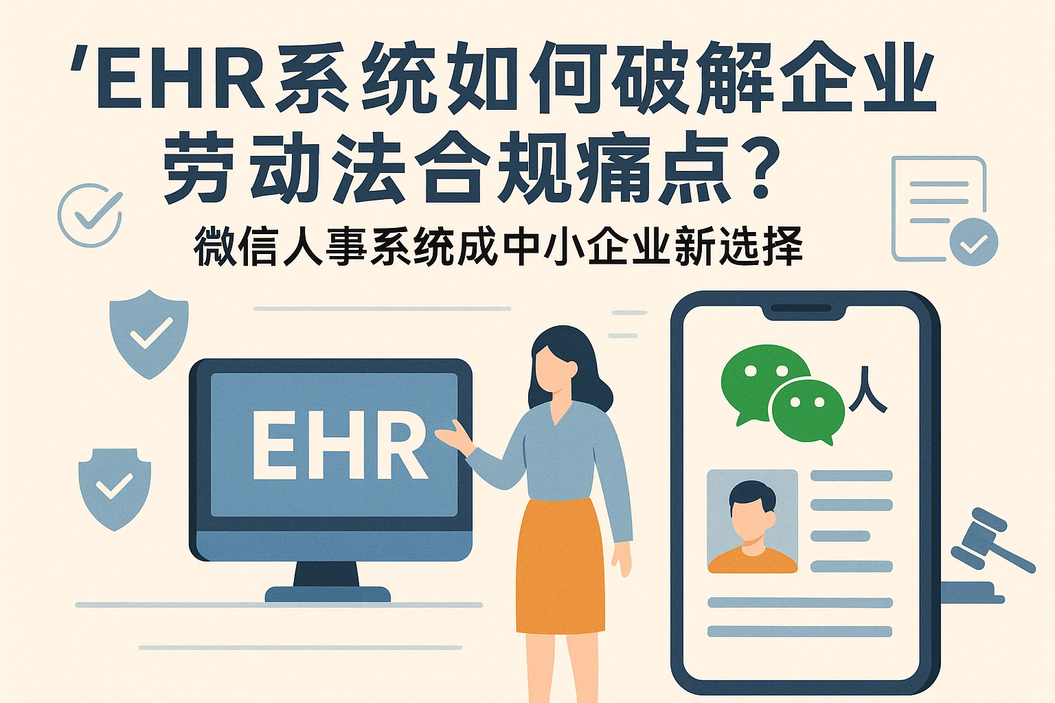 ehr系统如何破解企业劳动法合规痛点？微信人事系统成中小企业新选择