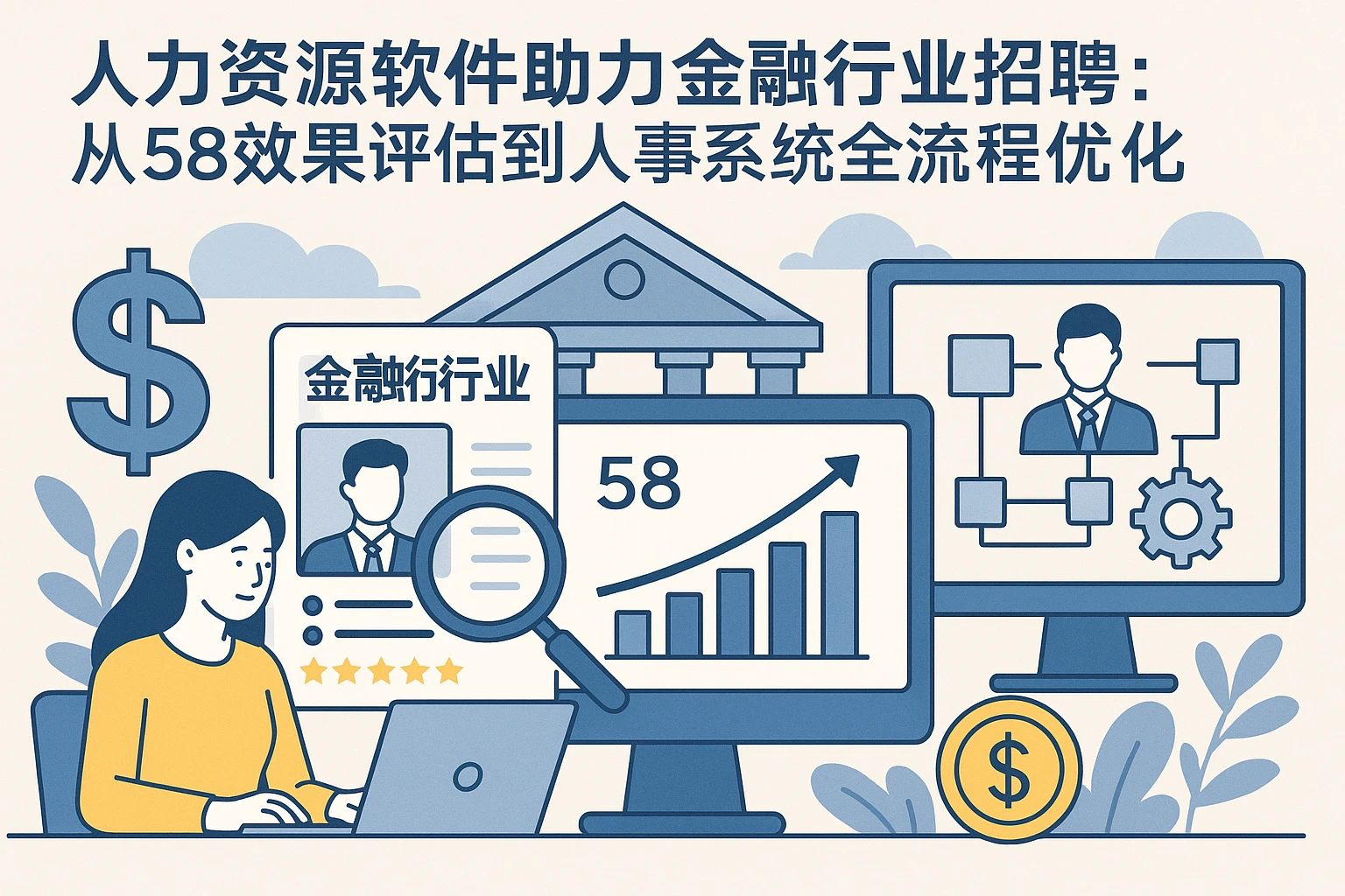 人力资源软件助力金融行业招聘：从58效果评估到人事系统全流程优化