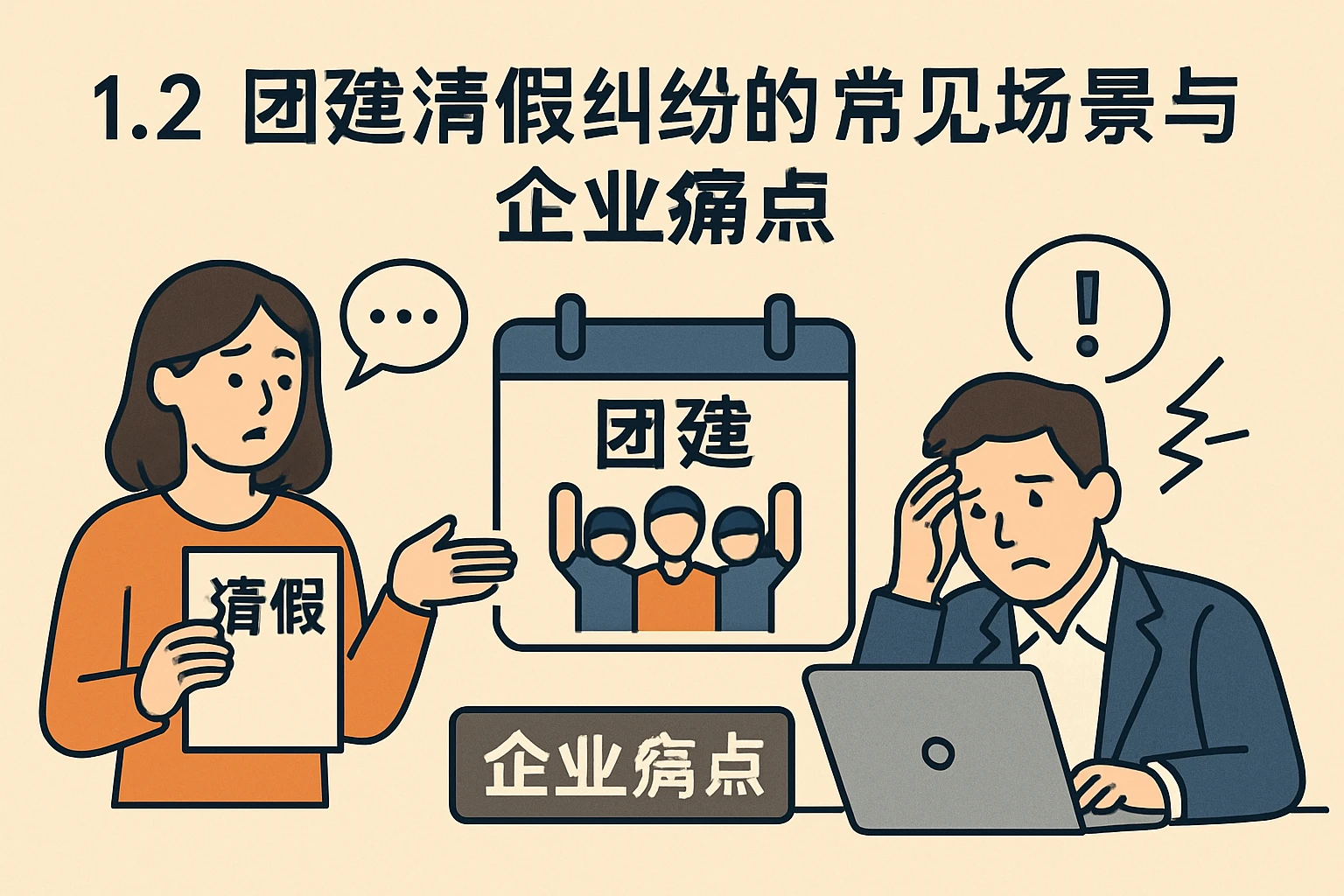 1.2 团建请假纠纷的常见场景与企业痛点
