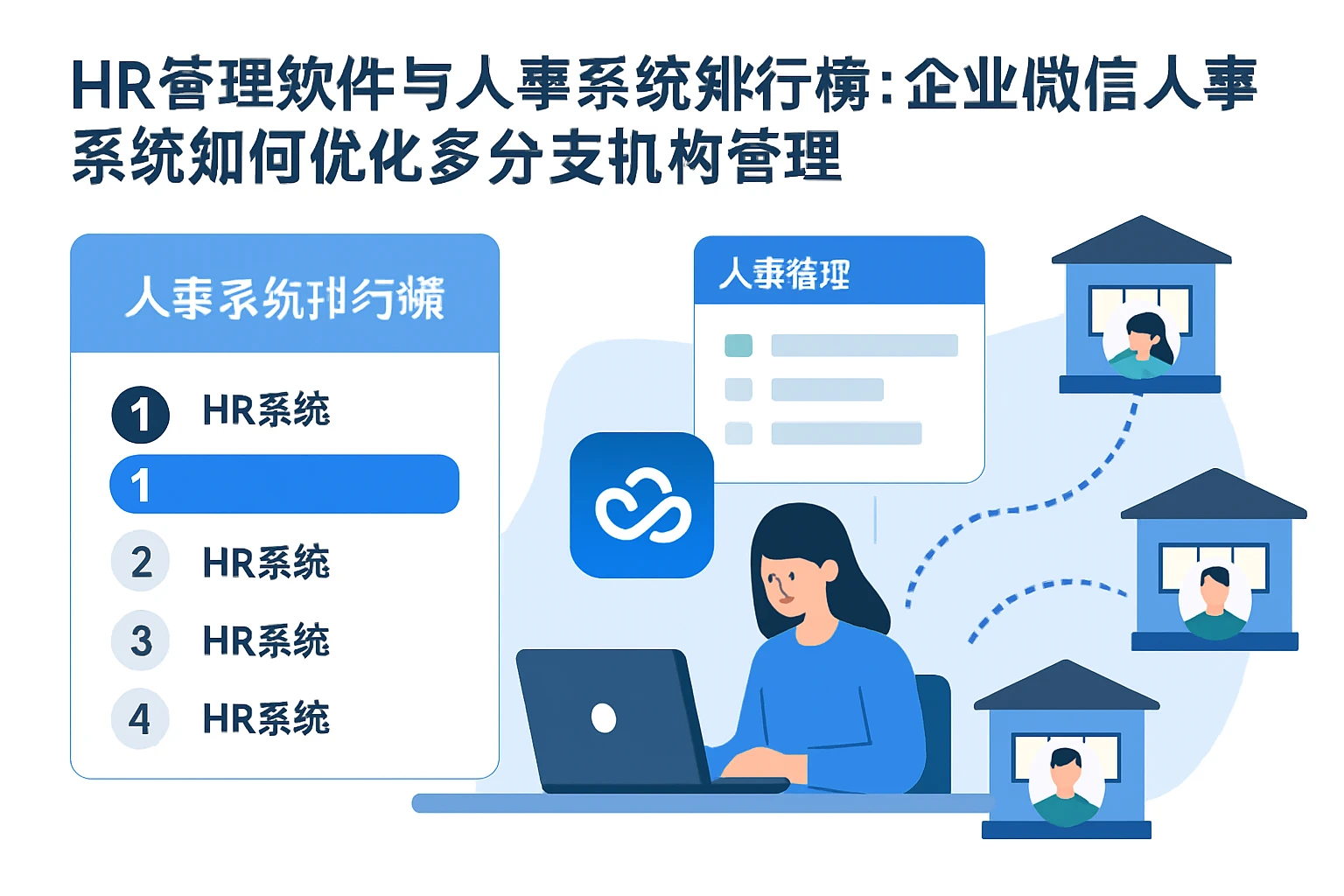HR管理软件与人事系统排行榜：企业微信人事系统如何优化多分支机构管理