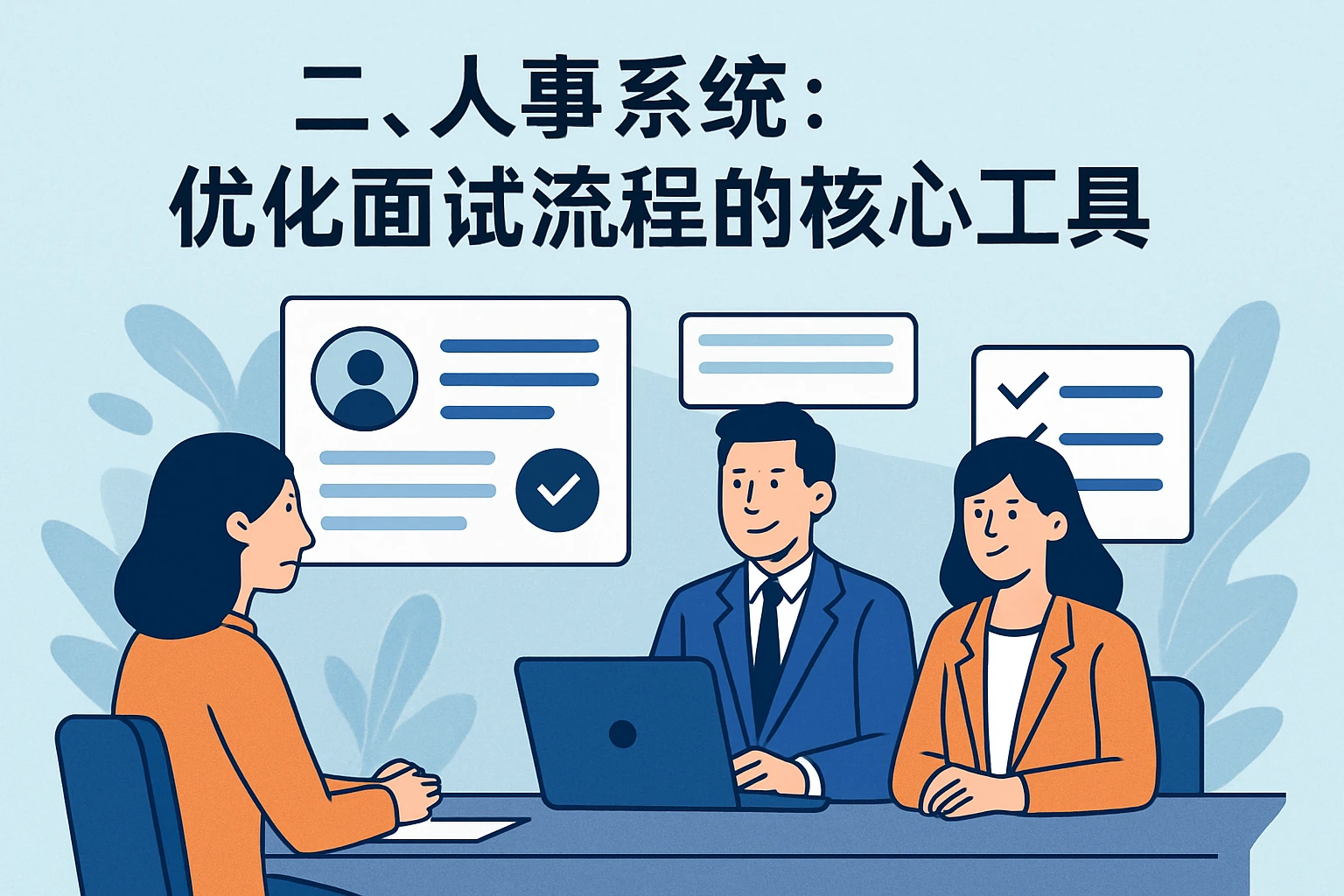 二、人事系统:优化面试流程的核心工具