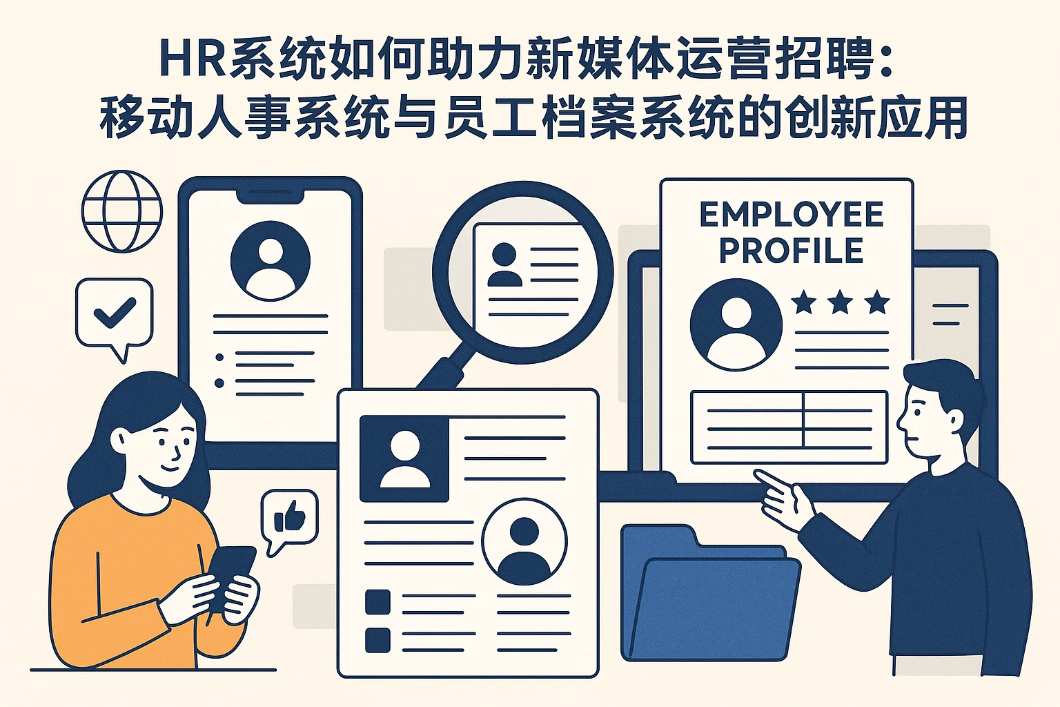 HR系统如何助力新媒体运营招聘：移动人事系统与员工档案系统的创新应用