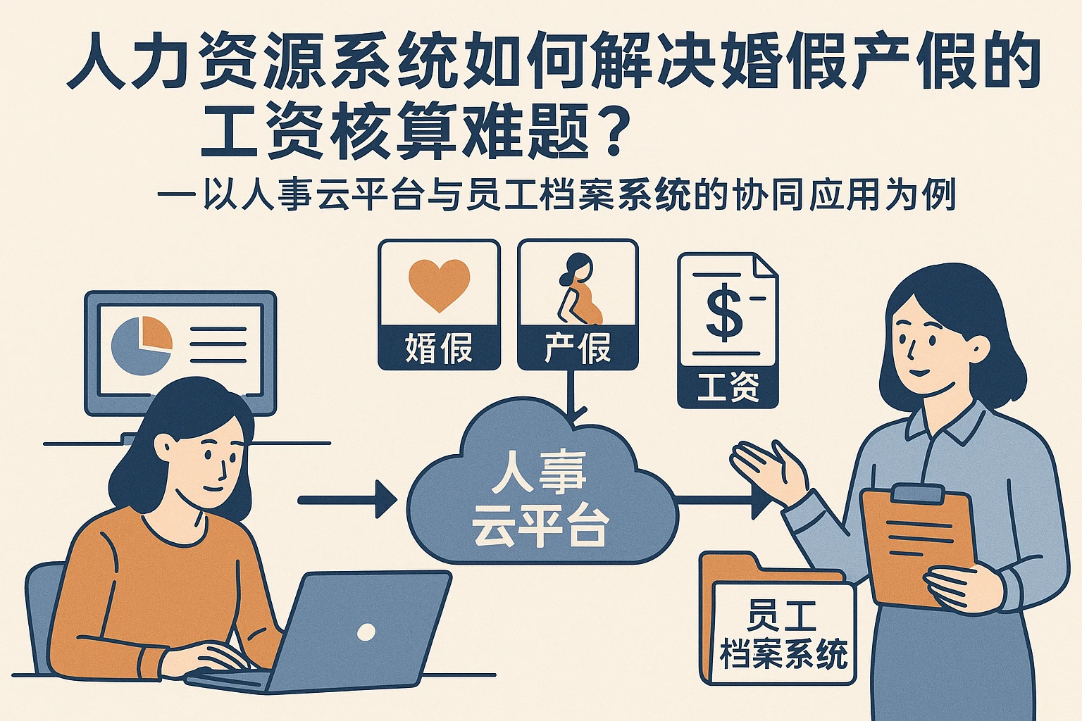 人力资源系统如何解决婚假产假连请的工资核算难题？——以人事云平台与员工档案系统的协同应用为例