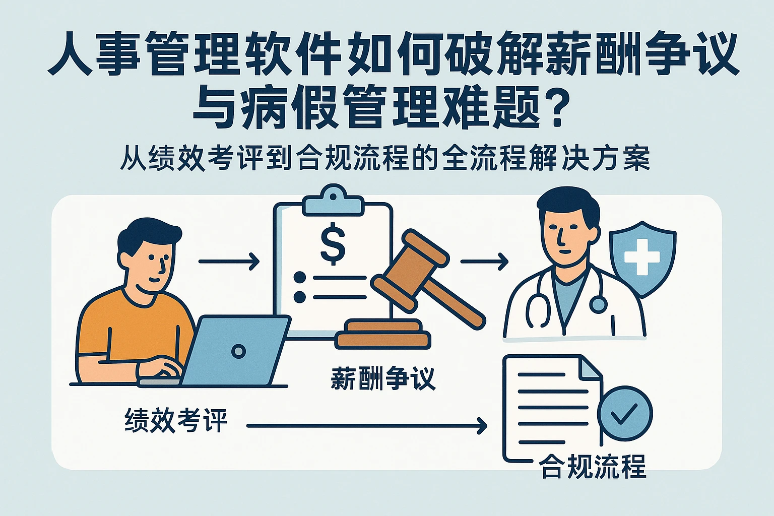 人事管理软件如何破解薪酬争议与病假管理难题？——从绩效考评到合规流程的全流程解决方案
