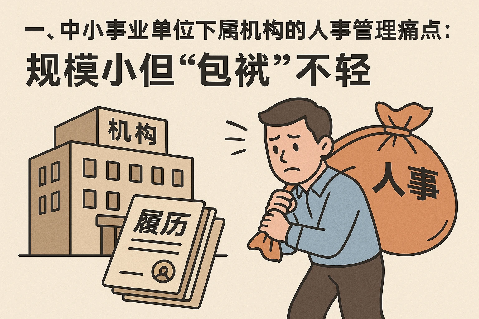 一、中小事业单位下属机构的人事管理痛点:规模小但“包袱”不轻