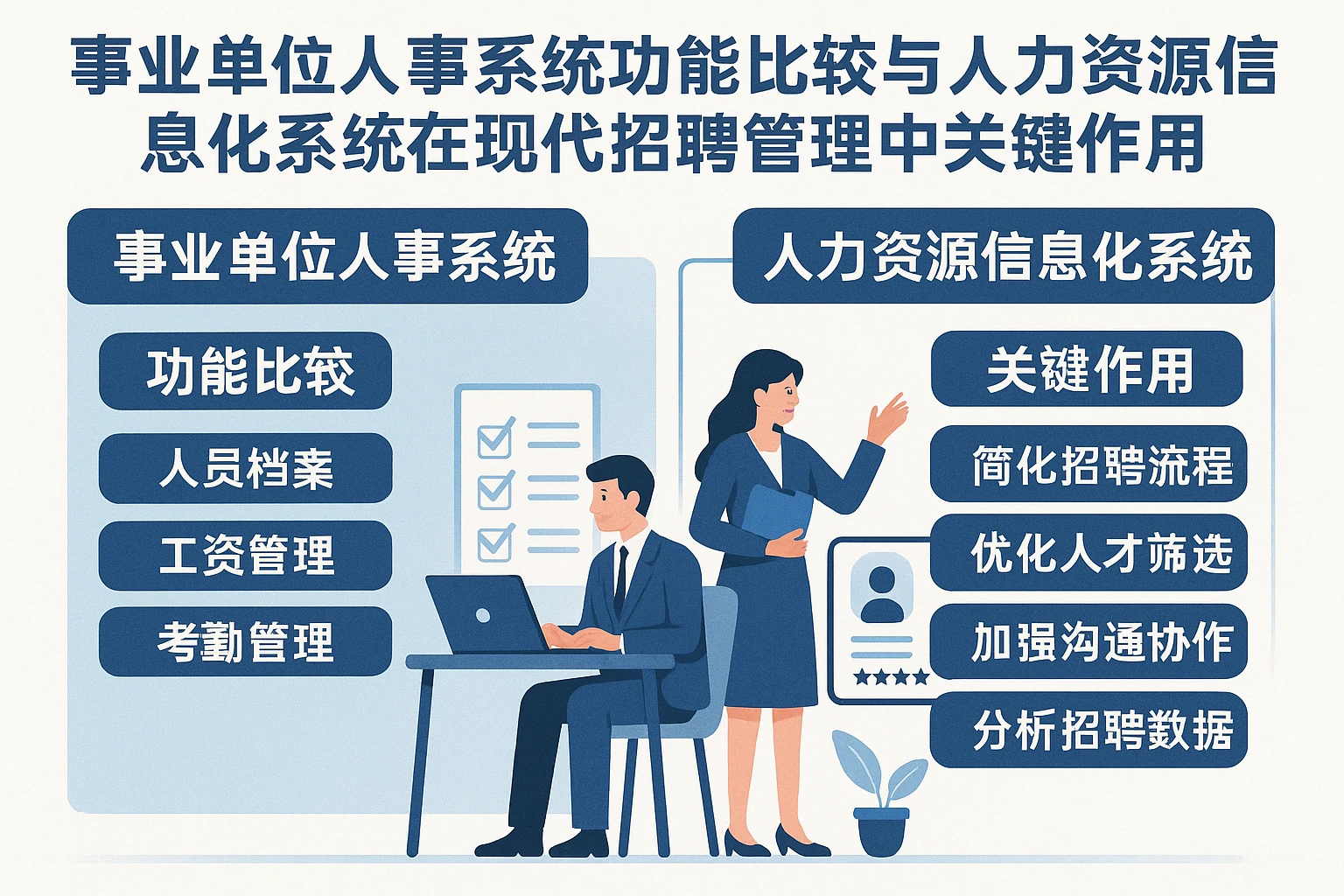 事业单位人事系统功能比较与人力资源信息化系统在现代招聘管理中的关键作用