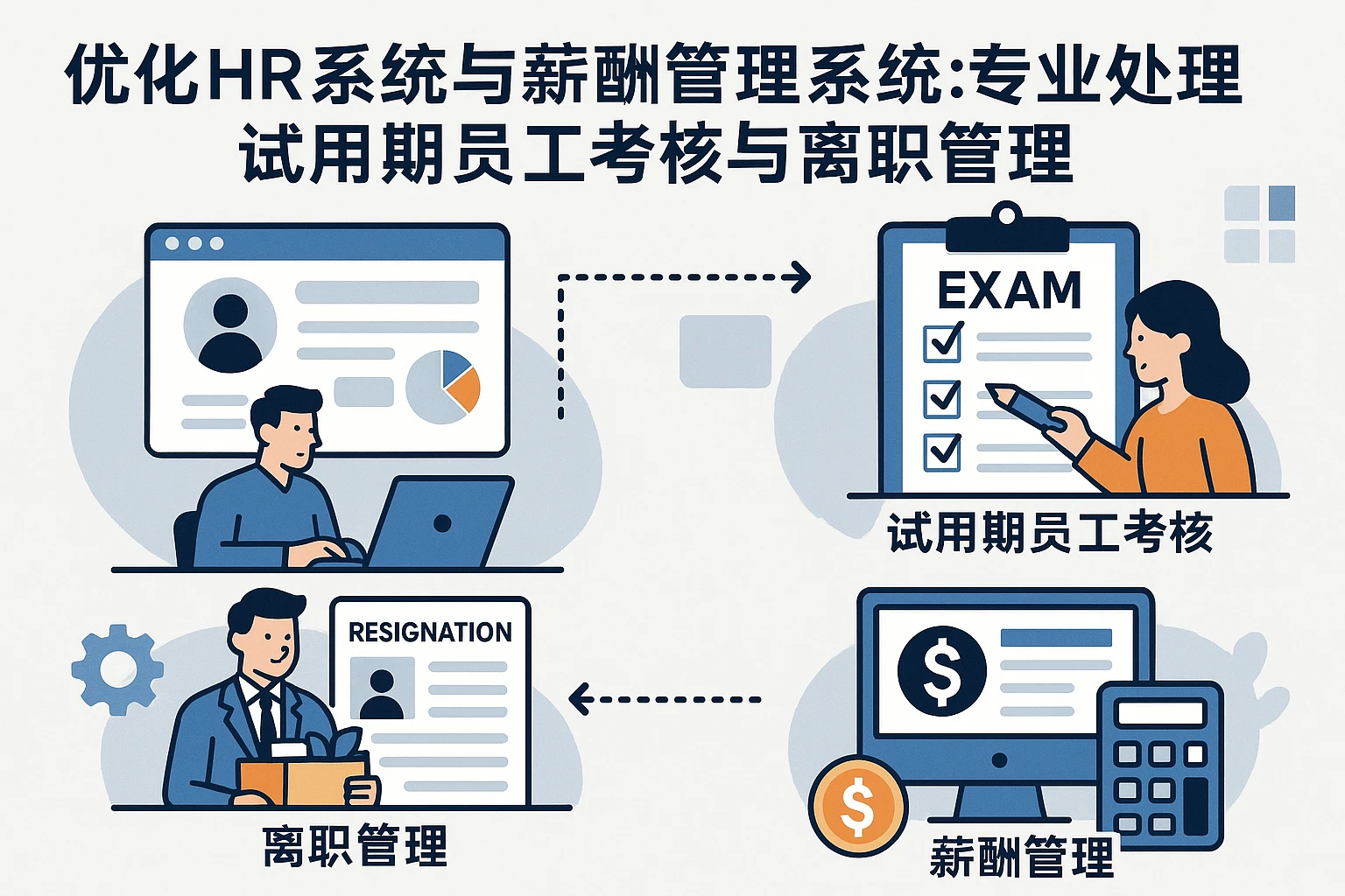 优化HR系统与薪酬管理系统：专业处理试用期员工考核与离职管理