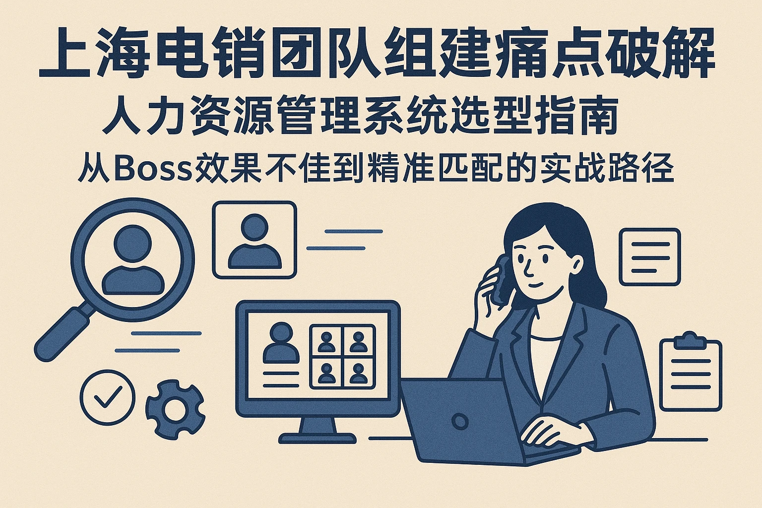 上海电销团队组建痛点破解：人力资源管理系统选型指南——从Boss效果不佳到精准匹配的实战路径
