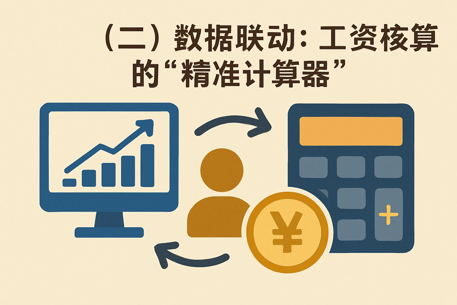 （二）数据联动：工资核算的“精准计算器”