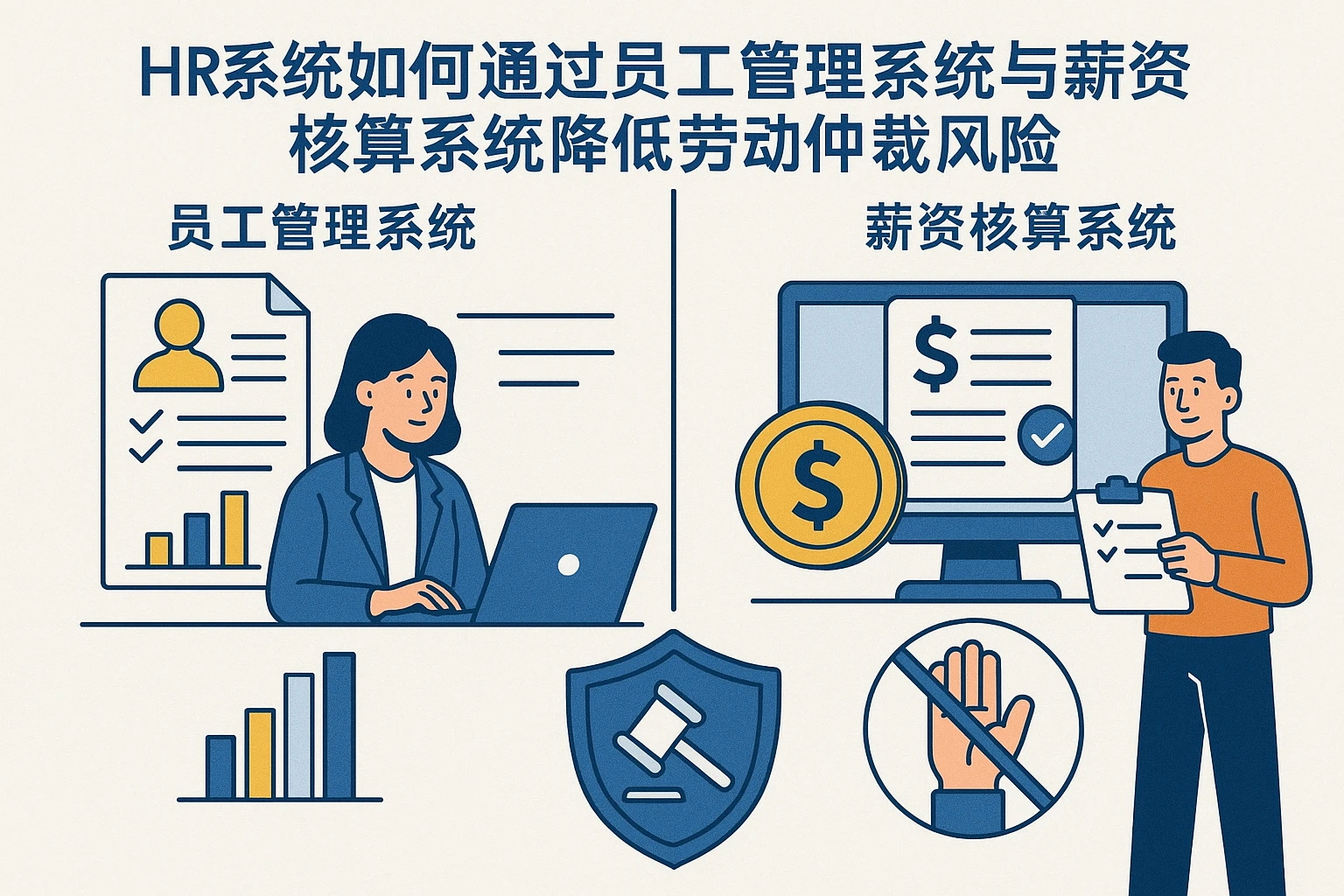HR系统如何通过员工管理系统与薪资核算系统降低劳动仲裁风险
