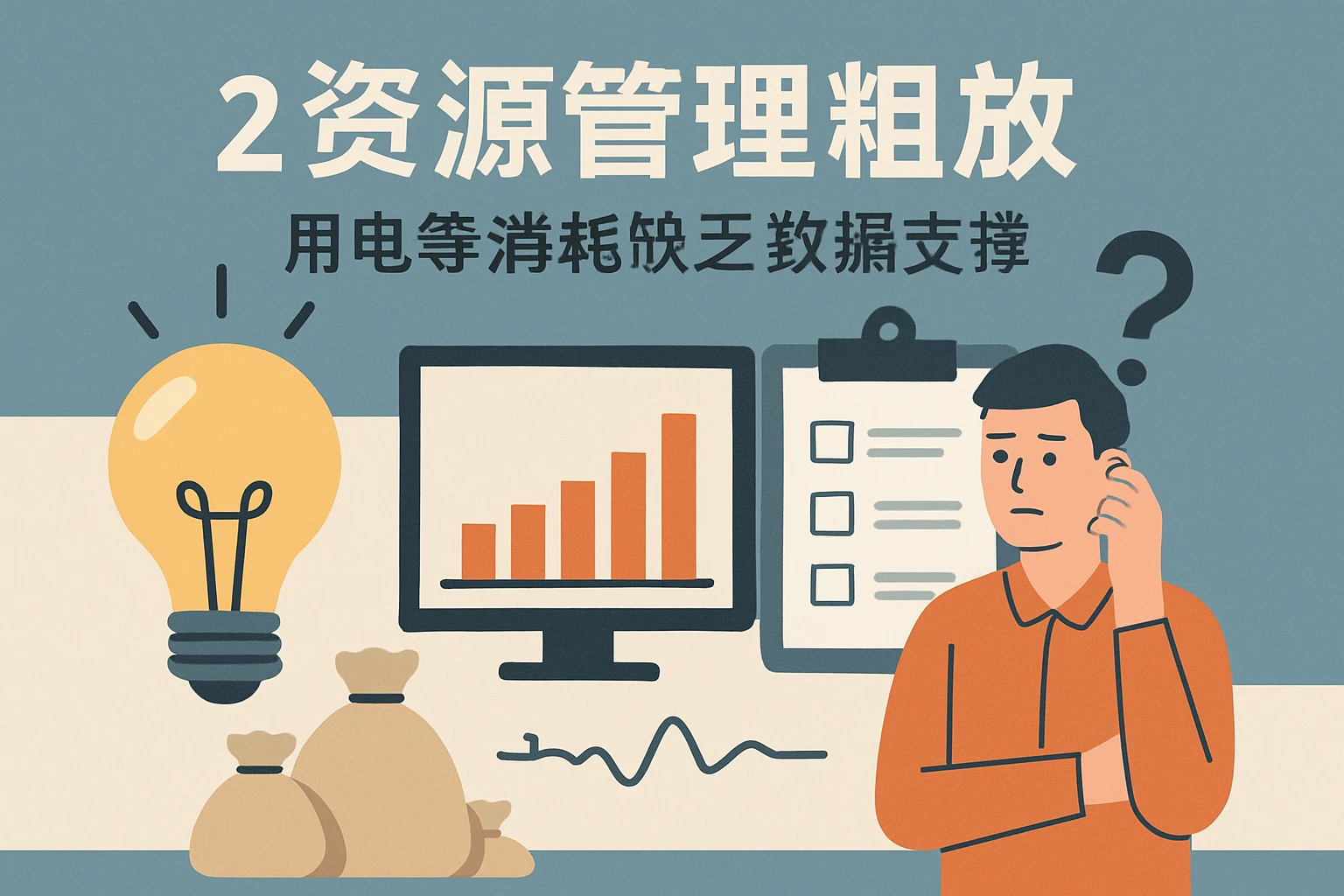 2. 资源管理粗放:用电等消耗缺乏数据支撑