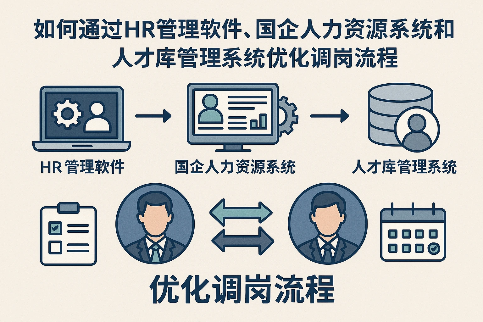 如何通过HR管理软件、国企人力资源系统和人才库管理系统优化调岗流程