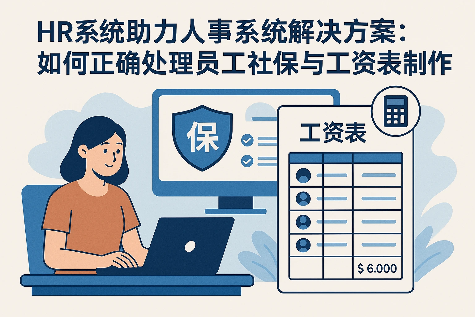 HR系统助力人事系统解决方案：如何正确处理员工社保与工资表制作