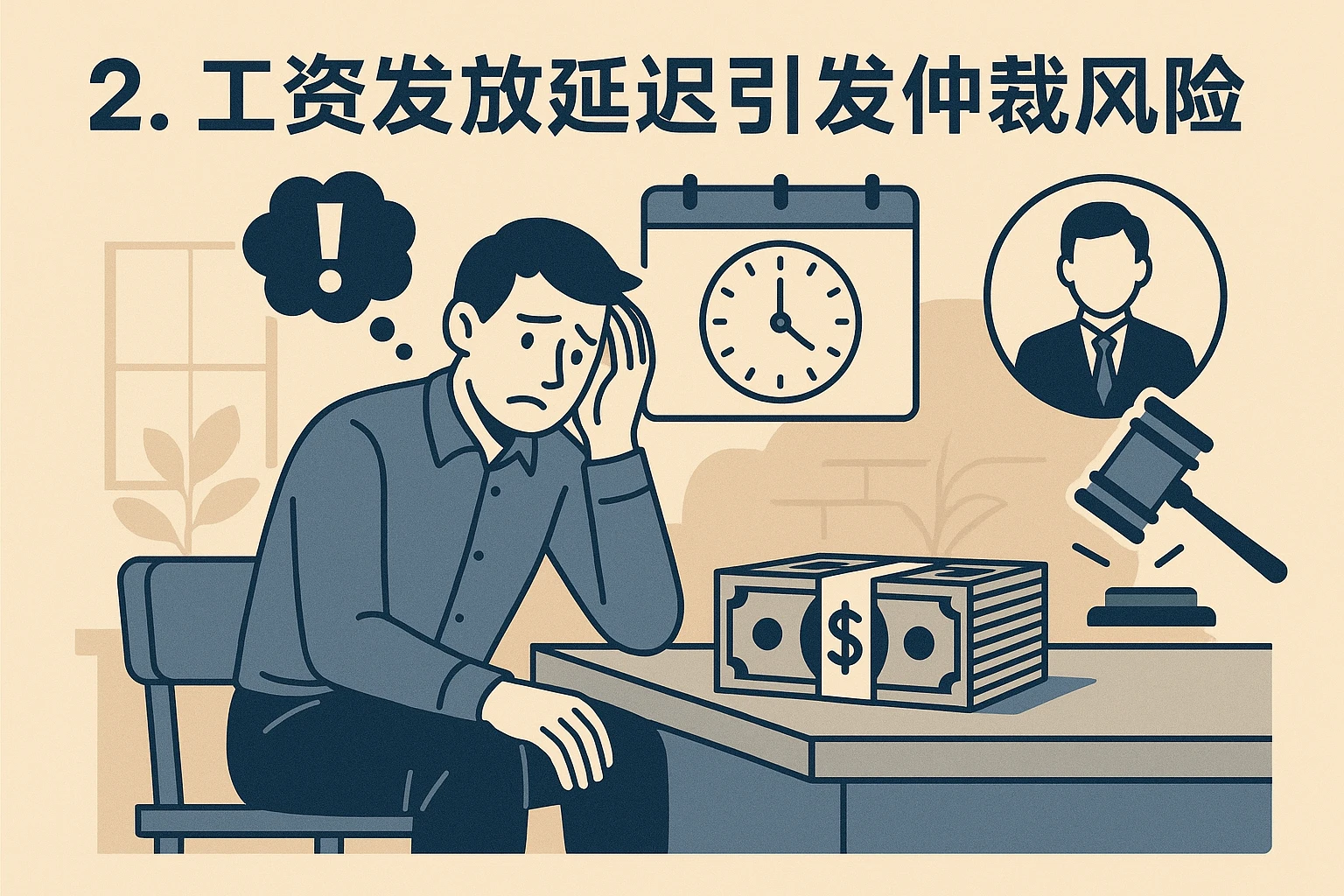 2. 工资发放延迟引发仲裁风险