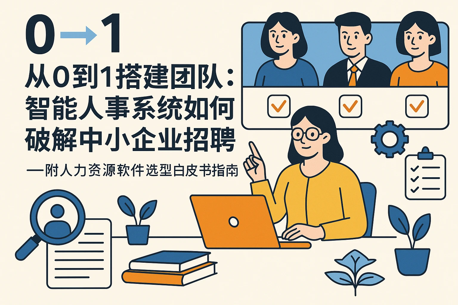 从0到1搭建团队：智能人事系统如何破解中小企业招聘痛点——附人力资源软件选型白皮书指南