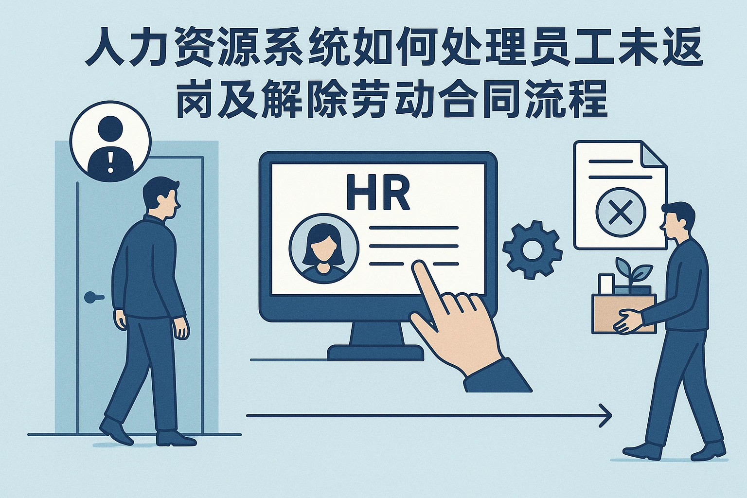 人力资源系统如何处理员工未返岗及解除劳动合同流程