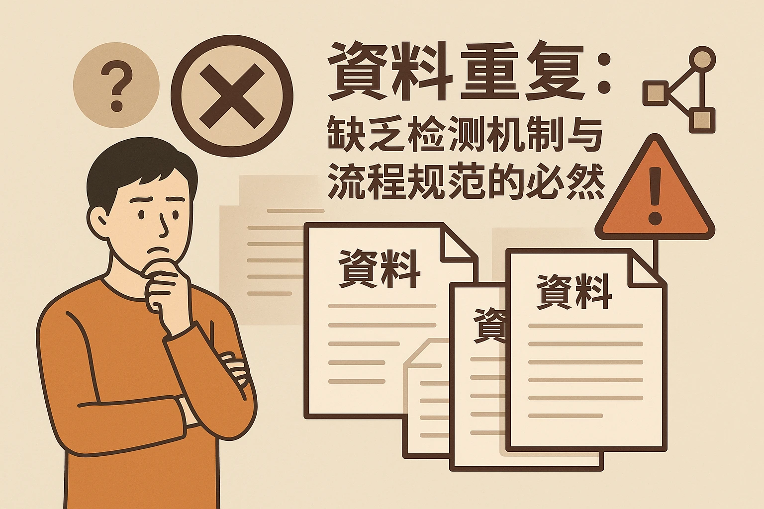 2. 资料重复:缺乏检测机制与流程规范的必然结果