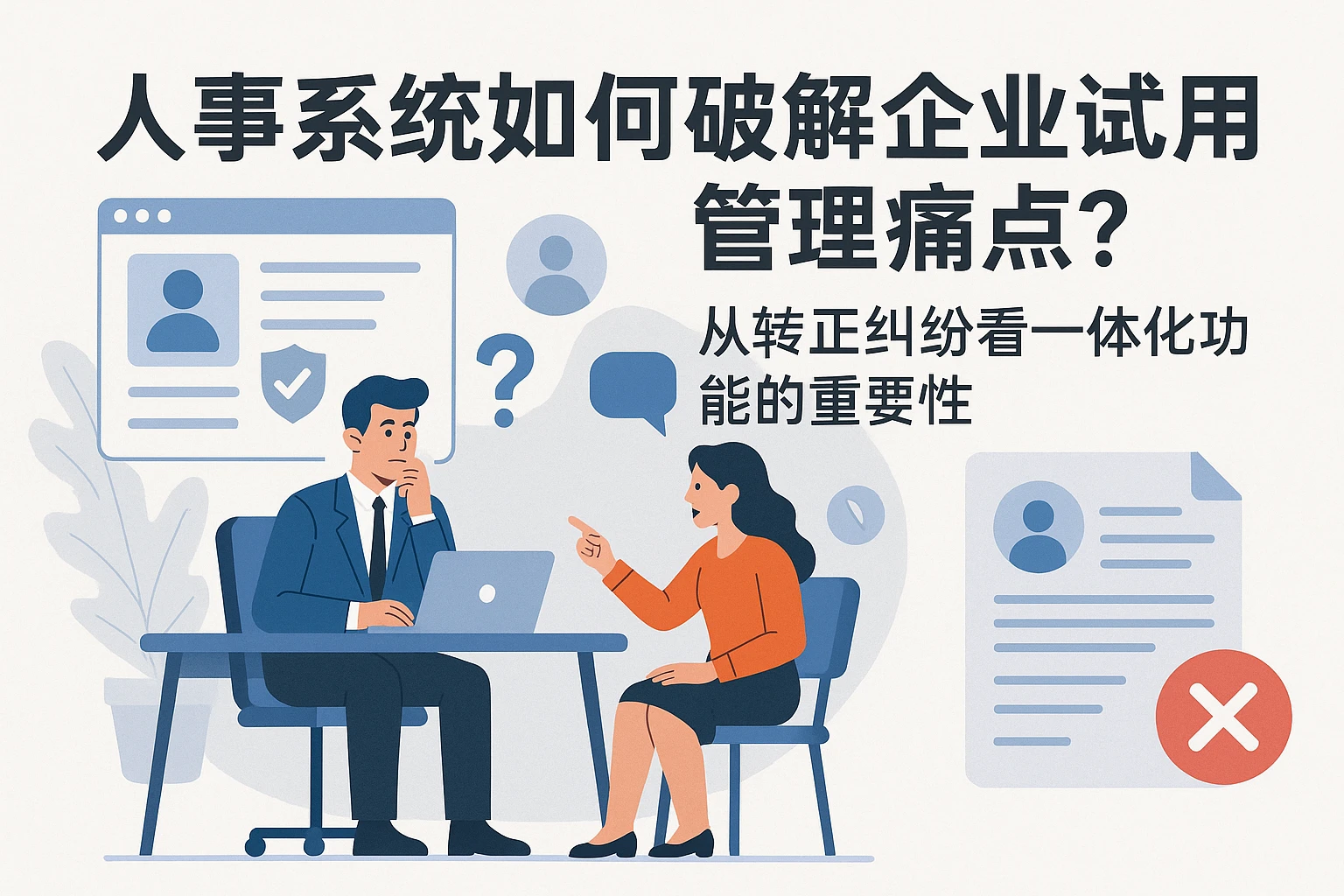 人事系统如何破解企业试用期管理痛点？从转正纠纷看一体化功能的重要性