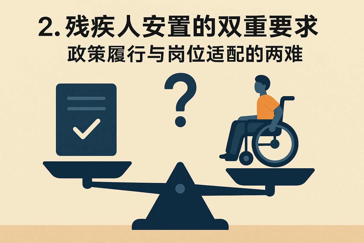 2. 残疾人安置的双重要求：政策履行与岗位适配的两难