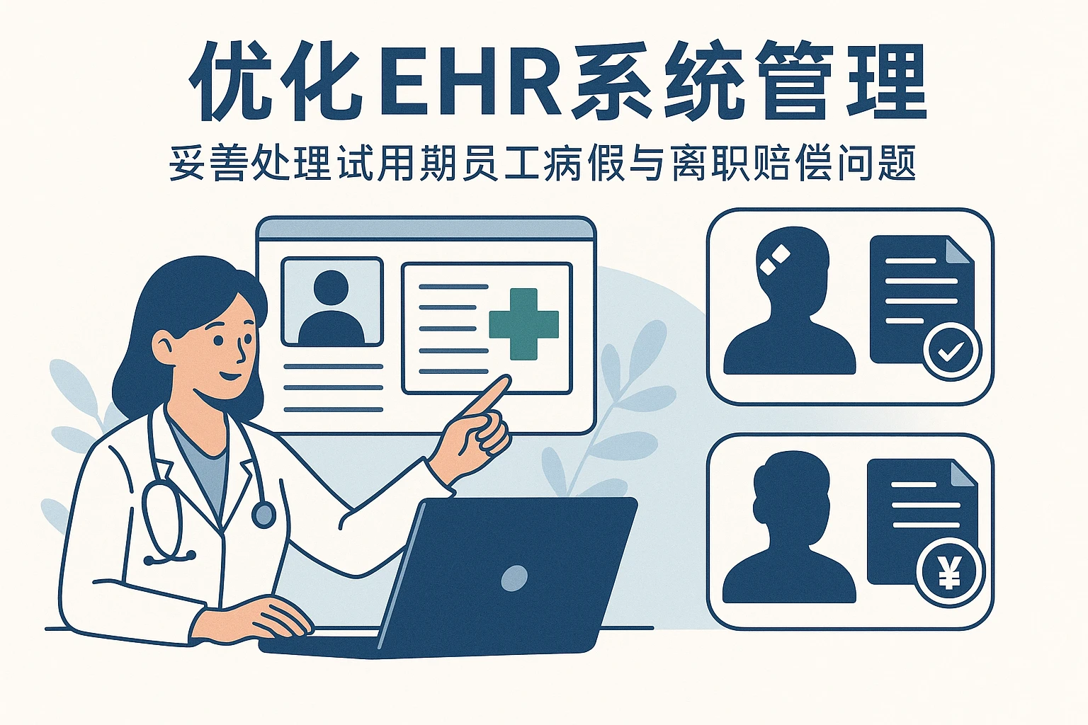 优化EHR系统管理,妥善处理试用期员工病假与离职赔偿问题