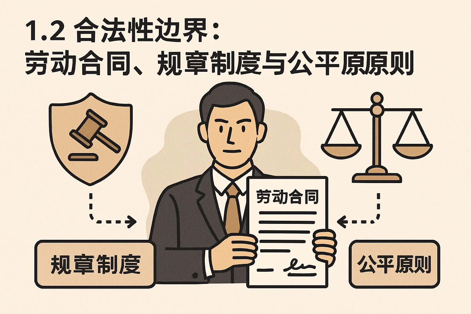 1.2 合法性边界：劳动合同、规章制度与公平原则