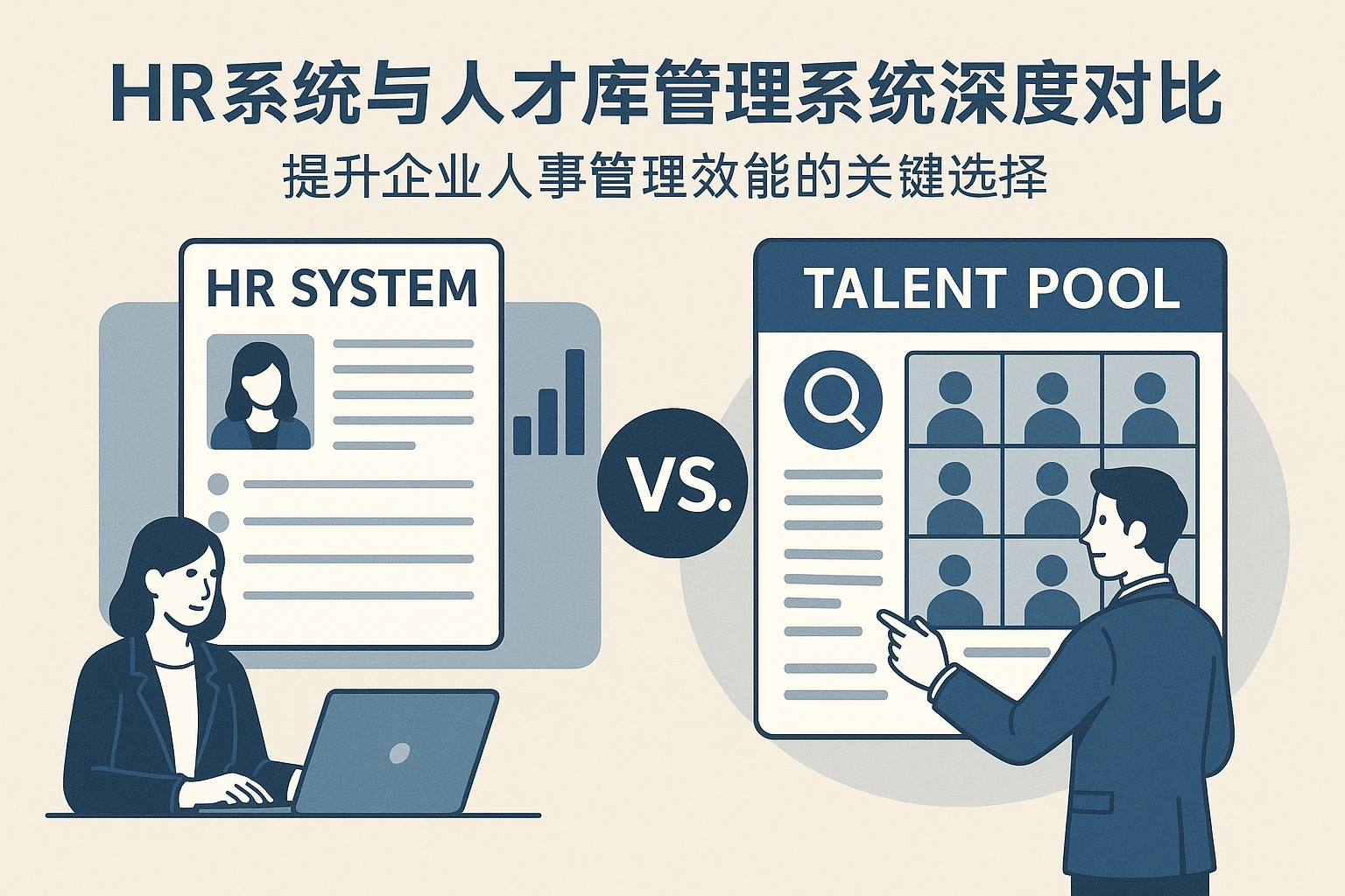 HR系统与人才库管理系统深度对比：提升企业人事管理效能的关键选择
